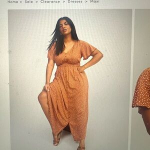 Torrid Orange Flutter Sleeve Maxi Sundress